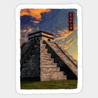 Chichen Itza - Black Sticker